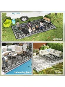 Reversible Outdoor Rug  Shipping (Prohibited By -) - as Pic - View 6