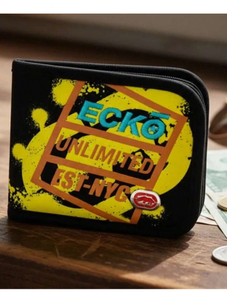 Cartera Billetera Ecko Unltd. de Tela con Cierre y Múltiples Compartimentos. Poliéster Cartera/Billetera 2026 - Negro - Ver 1