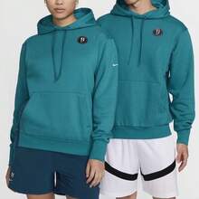 Nike SABRINA Thermal-Lined Comfortable Knit Hooded Long-Sleeve Sweatshirt, Unisex, Storm Blue - Storm Blue - View 2