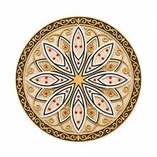 2 Pcs/Set Creative Ceiling Pendant Light Decorative Wall Stickers, High-End Hotel Lobby Ceiling & Floor Round Mosaic Stickers, 3 Sizes Available - 2pcs - View 13