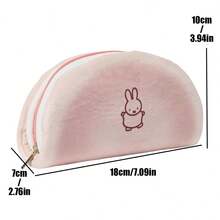 Bolsa de cosméticos con forma de pan estilo japonés kawaii oficial de MIFFY, estuche de maquillaje con diseño creativo de conejo de dibujos animados, accesorio de bolso de almacenamiento Miffy de chocolate encantador para mujeres y niñas, regalo de viaje diario viral de Tk Ins 2026 edición limitada - Ver 13