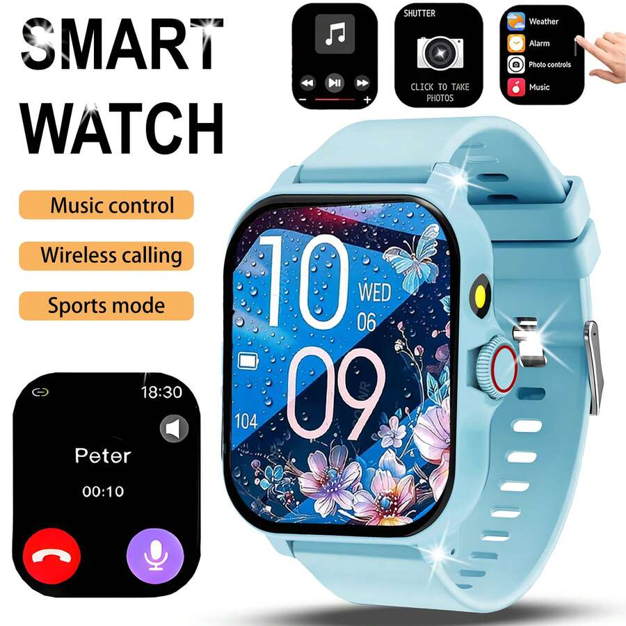 New 1.83-Inch Screen Stylish Design Unisex Sports Outdoor Smart Watch, Supports Wireless Calls/Messages, Multiple Sports Modes, Remote Photo Control, Fitness Tracking, Wireless Music, Compatible With Android And IOS, Perfect For Holiday Gifts.