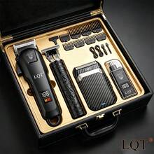 LQT (4pcs/3pcs/2pcs) Multi-Function Home Grooming Kit, Cordless Hair Clipper, Beard Trimmer, Ear & Nose Hair Trimmer & Men's Razor, USB-C Charging, Suitable For Personal Travel, Home And Barber Use, Ideal Men's Gift, Father's Day Gift - View 3