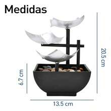 Decorative Fountain For Home And Garden With LED Lights - Black - View 6