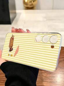 1pc Premium Striped Funny Dog Slogan Transparent Soft Protective Case Compatible With Huawei Honor, Galaxy A04e/12/A13/A14/A34/A50/A52/A53/A54/S21/S22/S23/S24/S25/S25Ultra/S25FE/S26/S26 PLUS/S26 ULTRA/S26 EDGE/ 6A/7A/8A/ 12T/13T/15T/15 TPRO - Clear - View 2