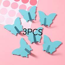 5PCS/10PCS/3PCS Butterfly-Shaped Stainless Steel Hooks - Strong Adhesive Wall Hooks, No Drilling Required, Suitable For Dorms And Bathrooms, Essential Room Decor, Key Rack, Floating Shelf, Storage Rack, Christmas Decorations, Hooks, Door Hangers, Bedroom, Clothes Rack Wall Key Hooks - Multicolor - View 18