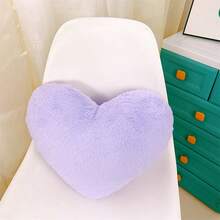 1pc Heart-Shaped Plush Pillow, Soft And Fluffy, Sofa Bed Decorative Pillow, Heart Pillow, Heart-Shaped Pillow, Room Decor, Home Decor, Living Room Decor - Multicolor - View 15