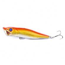 10pcs Topwater Popper Fishing Lures 3d Eyes Hard Baits Artificial Wobblers Plastic Fishing Tackle Artificial Surface Bait - Multicolor - View 8