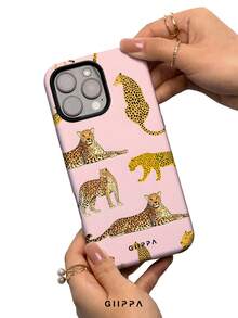 GIIPPA 1 Stück Handyhülle mit rosa Basis und Leopardenmuster-Design, kompatibel mit Handy 17 Pro Max, Handy 16 Pro Max, 15 Pro Max, 14 Pro Max, koreanischer High-End-Mode, lustige Handyhülle, kompatibel mit 11/12/13/14/15/16 Pro Max Plus, elegantes Design geeignet für Männer und Frauen, perfektes Geschenk für die Freundin zu Weihnachten, Valentinstag, Ostern, Hochzeitssaison und Geburtstag! - Verschiedenfarbig - Übersicht 4