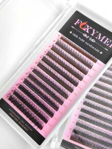 FOXYMEI 12 Rows Multi-Layer 5D Flower False Eyelashes LC/LD Curl Pre-Made Fan Single Lash 8-15mm Slim Fluffy Dense Effect Handmade Faux Mink Hair Lash Extensions Voluminous Dense Makeup Effect Eyelash Artist Supplies - LC - View 8
