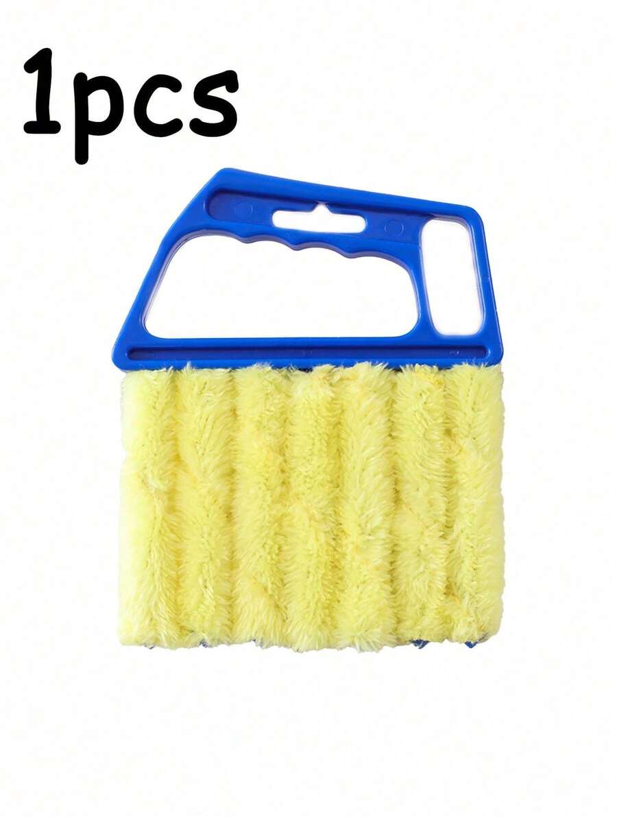 1pc Handheld Blind/Car Window Cleaner, Vent Cleaner, Curtain Duster With Removable Microfiber Cover For Convenient Cleaning, Air Conditioner, Car Vent, Fan Slot Cleaner, Home, School, Hotel, Christmas Cleaning Tool - Random Style - View 1