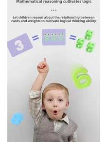 Cute Little Frog Balance Scale Math Weighing Toy, Baby Number Quantity Matching Balance Scale, Number Blocks With Cognitive Exercise Cards, Develops Children's Number Sense And Logical Thinking, Early Education Interactive Teaching Tool For Boys And Girls - Multicolor - View 10