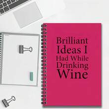 1 Book 50 Sheets 100 Pages Creative Quirky Style Wine-Inspired Spiral Coil Notebook, Suitable For Work And Study To Record Ideas Anytime, Perfect As Graduation Gift, Birthday Gift With Great Thoughtfulness, Whether For Writing Diaries, Making Daily Plans, Or Using As Memo Pads, Versatile Gift Choice For Various Occasions - One Book (50 Pages, 100 Pages) - View 6
