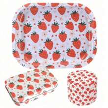 3pcs/Set, Multi-Functional Portable Rolling Tray Set. Simple Entry-Level Gift. Comes With 50mm Grinder And Storage Box. Multi-Pattern Printed Set. Home Tool, Suitable For Home & Party & Birthday Gathering & Office And More Occasions. Holiday Gift. - Multicolor - View 11