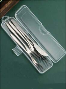 1-paquete Caja de almacenamiento portátil para cepillo de dientes de viaje - transparente - Ver 3