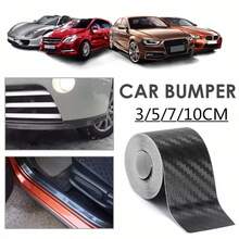 1-5m Nano Carbon Fiber Car Tape For Door And Rearview Mirror, DIY Protective Film, Waterproof Adhesive - Black - View 4