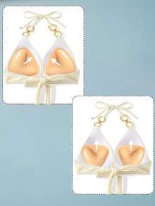 2pcs Silicone Triangle Thick Adhesive Bra, Double-Sided Self-Adhesive Invisible Nipple Covers - Multicolor - View 8
