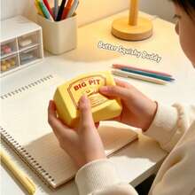 1PC Soft And Large Butter-Like Stress Relief Block, Squishy Toy, Suitable For Relieving Anxiety, Improving Focus And Providing Pressure Release Effect, Sensory Squeeze Toy-Anxiety Relief Fingertip Toy, Suitable For Classroom-Office-Home Room Decor-Holiday Gift-Toys For Boys And Girls. Squishy - Multicolor - View 9