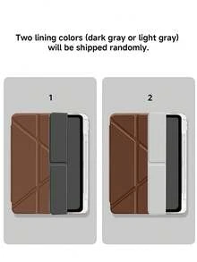 1pc Solid Color, Coffee Pattern Flat Tablet Protective Case, Y-Fold Tablet Stand Protective Shell, Compatible With Apple IPad 10.2 Inch, IPad 11 2021/2020/10th Gen, IPad (A16) 11 Inch 11th Gen 2025/9th/10th Gen, With Pencil Slot, Anti-Drop, Christmas Gift / Xmas Gift / New Year 2026 - Multicolor - View 5