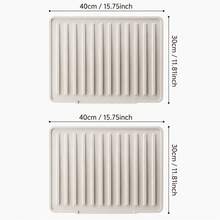 1/2pcs Kitchen Dish Drying Mat, Large Capacity Non-Slip Dish Drainer Tray With Water Channel, Thickened Countertop Water Collection Pad, Suitable For Plates, Cups, Utensils. Cream Style Kitchen Sink Storage Mat, Dish Drying Rack, Kitchen Accessories, Silicone Mat, Summer Table Mat, Kitchen Storage Supplies, Kitchen Storage, Drying Mat. - View 5
