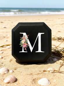 便攜式 6 格藥丸盒 膠囊收納盒 旅行藥盒，印有彩色花卉白色 A~Z 迷你藥盒，6 格藥丸整理盒 旅行迷你藥盒，用於藥丸防潮與維生素容器分裝整理盒，旅行居家露營戶外徒步狩獵藥盒藥物容器，醫療包旅行配件 宿舍必需品 返校季 - 彩色 - 查看 9