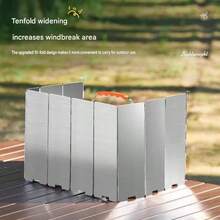 1pc 12pcs Outdoor Windshield For Camping Stove, Portable Foldable Wind Guard For Gas Stove, Wind Shield Barrier; Windshield | Wind Guard | Camping Tools | Outdoor Supplies - Multicolor - View 2