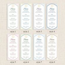 8 Gaya Kartu Menu Pernikahan Minimalis Mewah Bergaya Vintage dengan Garis Tipis, Dapat Disesuaikan Sepenuhnya, Semua Konten Dapat Dikustomisasi, Dekorasi Meja Elegan untuk Semua Acara: Makan Malam Pernikahan, Pesta Pra-Pernikahan, Ulang Tahun, Jamuan Terima Kasih, Acara Tim & Perusahaan - Kartu menu - View 2