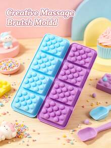 4-Cavity Massage Ball Silicone Mold Ice Cube Baking Tray 3D Shaped Handmade Art DIY Silicone Tool Set, Silicone, Non-Stick, Easy Release, Heat Resistant, Reusable Silicone Ice Cube Mold, Massage Ball Silicone Mold, Multi-Cavity Baking Mold, Ice Cube Maker, Chocolate Mold, Gummy Candy Mold, Wax Melting Mold, Soap Mold, Home Kitchen Gadget - Multiple Styles - View 2