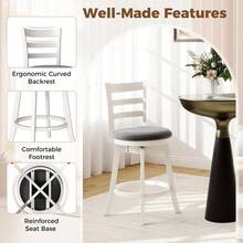 25"/30.5" Swivel Barstools Set Of 2  360° Rotating Bar/Counter Height Chairs With Upholstered Seat-25 Inch-XY265145 - FXCYMGXCQLUPV1 - View 8