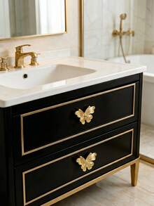 mayzolla 3/6/9 Pcs/Set Butterfly Drawer Pull Knob Gold Cabinet Dreeser Handle Butterfly Designed For Modern Home Drawer Cabinet Door, Wine Cabinet Handle - Multiple Styles - View 6