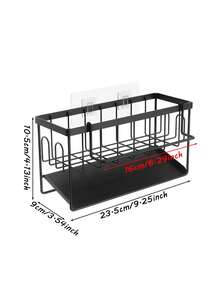 Kitchen Sink Caddy,Space Saving Countertop Sink Storage Organizer, Multi-Scene Usable For Kitchen Sink Counter,Separated Storage Zones To Classify Cleaning Gadgets,Towel Bar Design For Hanging Hand Towels,Easy-To-Remove Drip Tray For Quick Cleaning - Multicolor - View 7