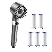 High Pressure Shower Head With Filter, Bathroom Handheld Shower Head, Detachable Shower Head With Switch, Home Water Filtration, Travel Shower Filter, Compact Filter, Stylish Shower Accessory, Easy Installation - Multiple Styles - View 2