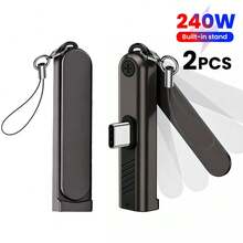 1 قطعة/2 قطعة محول USB-A إلى USB-C بقدرة 240 واط مع حامل هاتف، محول شحن سريع ونقل بيانات USB 2.0، متوافق مع iPhone 17/ محول USB إلى USB-C - متعدد الألوان - مشاهدة 14