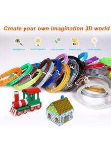 PLA 3D 筆補充耗材 隨機多色 12/24/32 捲組套裝，兼容多款 3D 筆，每色每捲 10 英尺（約 3 米），1.75mm PLA 材質 3D 列印筆補充耗材，操作溫度範圍：100–200°C - 查看 4