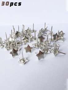 30pcs Universal Five-Point Star Car Headliner Fabric Fastener Clips, For Repairing Detached Headliner, Creative Decorative Flat Studs, Car Interior Trim Accessories - Five-pointed Star Ceiling Sticker - View 8