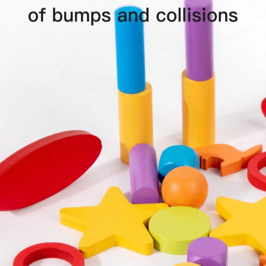 1 Set Montessori Beaver Blocks With Clips Educational Toy For Kindergarten Children Early Education Color Puzzle Family Fun Competition Game Children's Educational Science Toy Early Education Building Blocks Toy