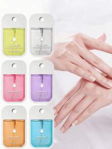 Spray desinfectante de manos portátil de 45ml con múltiples sabores, spray desinfectante de manos 3 en 1, spray suave sin enjuague de secado rápido, ayuda a mantener la piel suave, adecuado para higiene móvil - spray antibacteriano suave, adecuado para catering, mascotas, viajes, uso al aire libre y en el hogar - A - Ver 2