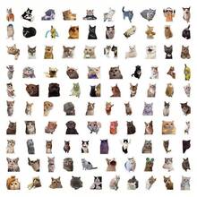 100/200/300/400 Stück lustige Katzenaufkleber, niedliche und ausgefallene minimalistische Katzenaufkleber, geeignet für Streiche und Geschenke für Freunde - Verschiedenfarbig - Übersicht 10