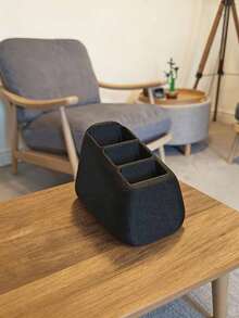 1pc Remote Control Holder, Remote Control Storage Box, Desk And Bedside Table Organizer, Multi-Functional Storage Basket For Sofa Side, 3-Compartment Pen And Remote Control Storage Basket, Room Decor, Home Decor, Living Room Decor, Desktop Storage, Remote Control Holder,Bedroom Room Decor,Back To School - Multicolor - View 8