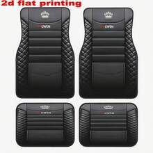 2PCS/4pcs Wear-Resistant And Dust-Proof Car Mat Set, Upper Protection Floor Mat With Retro Print, Easy To Clean Universal Car Foot Mats - A - View 9