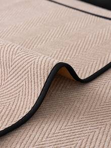 SANMOSPIN 1PC Irregular Chenille Sofa Cushion, Black Bow Decoration On Hem, All-Season Sofa Cover, Anti-Cat Scratch, Pet-Friendly, Soft And Comfortable, Suitable For 1/2/3/4 Seater, Living Room, Bedroom, Home Decor For Various Occasions - Beige - View 9