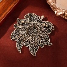 1pc European & American Vintage Elegant Full Rhinestone Floral Brooch - Sunflower High-End Luxury Elegant Accessory For Clothing, Suit Jacket, Lapel Pin - Multicolor - View 8