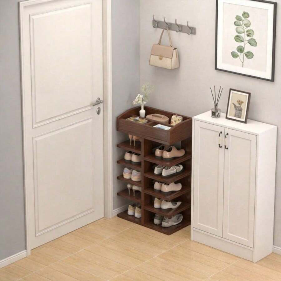 1 Piece Multi-Layer Simple Shoe Storage Rack, Sturdy & Durable Space ...