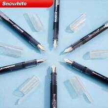 6pcs Direct Liquid Ink Pens, Black/Blue/Navy Blue Ink Disposable Direct Liquid Ink Pens, Drawing, Graffiti, Office Use - Sets - View 6