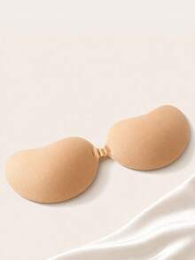 2pcs Women's Adhesive Push-Up Breast Lift Silicone Backless Bra, Self-Adhesive Mango Shaped Bra, Includes Invisible Push-Up Bra - Apricot - View 6
