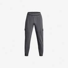 Under Armour UA Tech 系列丨輕薄防潑水抗皺透氣男子工裝多口袋束腳運動長褲 - 灰色 - 查看 3