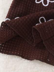 2pcs Set Atasan Camisole Longgar dan Celana Pendek untuk Bayi Perempuan, Model Tipis untuk Musim Panas - Coffee Brown - View 3