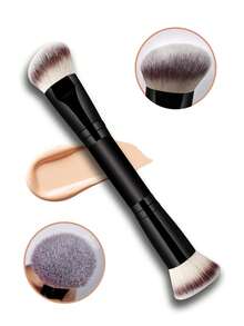 2/4 Peças Conjunto de Pincéis de Maquiagem Profissionais de Duas Pontas, Pincel de Contorno, Pincel de Blush, Pincel de Pó, Pincel de Sombra, Pincel de Corretivo, Pincel de Iluminador, Pincel de Esfumar. Cerdas de Fibra Macia, Portátil para Uso em Viagens, Presente Perfeito para Mulheres e Meninas. Conjunto de Pincéis de Maquiagem, Kit de Ferramentas de Pincéis de Maquiagem, Conjunto Completo de Ferramentas de Maquiagem, Conjunto de Presente de Pincéis de Maquiagem - Preto - Visão 4