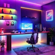 3-100Ft LED Strip Lights With 44-Key Remote, USB Interface, DIY Lighting, Color Changing And Dimmable For Bedroom Becor, TV, Kitchen, Party And Holiday Decoration - RGB - View 12