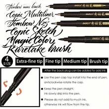 1/4pcs Calligraphy Pen Set, For Handwriting - Fine & Sharp, Replaceable Black Ink, Flexible Oval Barrel, Lightweight Plastic Material, Art Painting, Professional Art Use - A - View 7